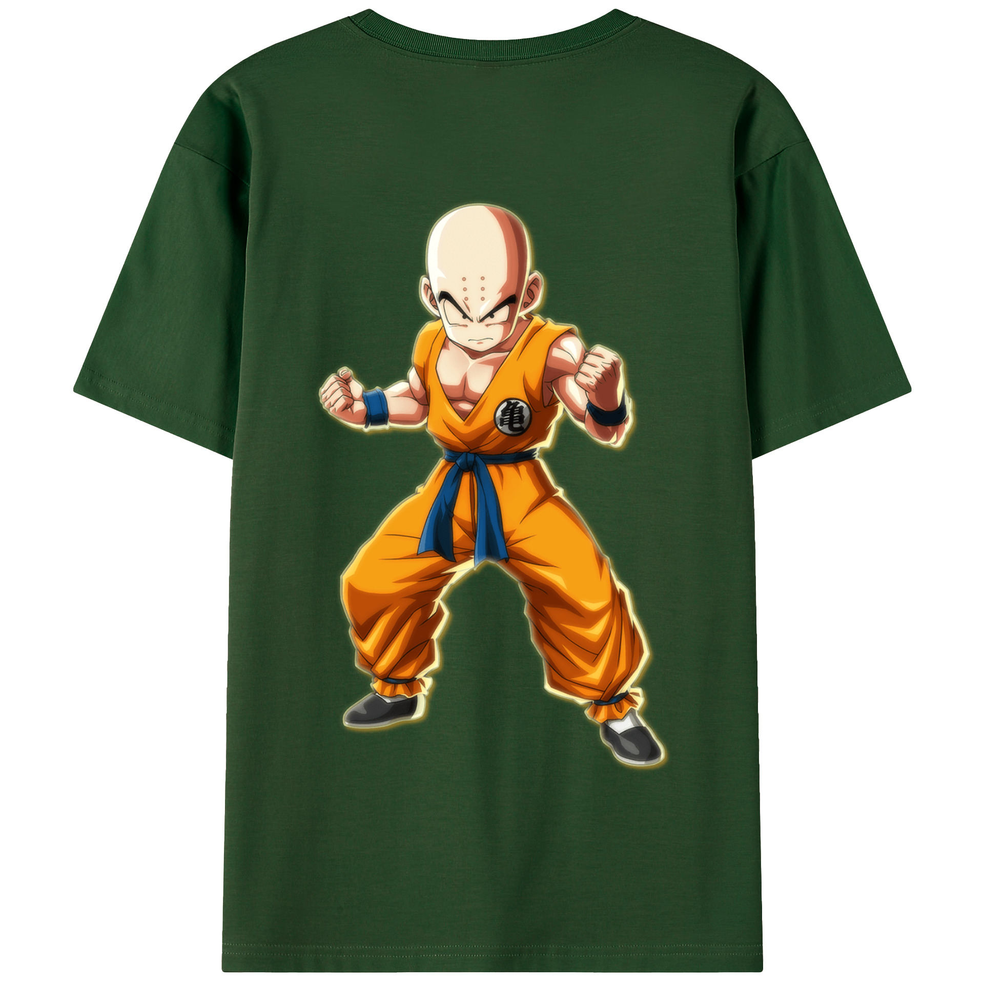 （画像用） ドラゴンボール クリリン DRAGON BALL krillin 綿100％半袖Tシャツ（背面プリント）